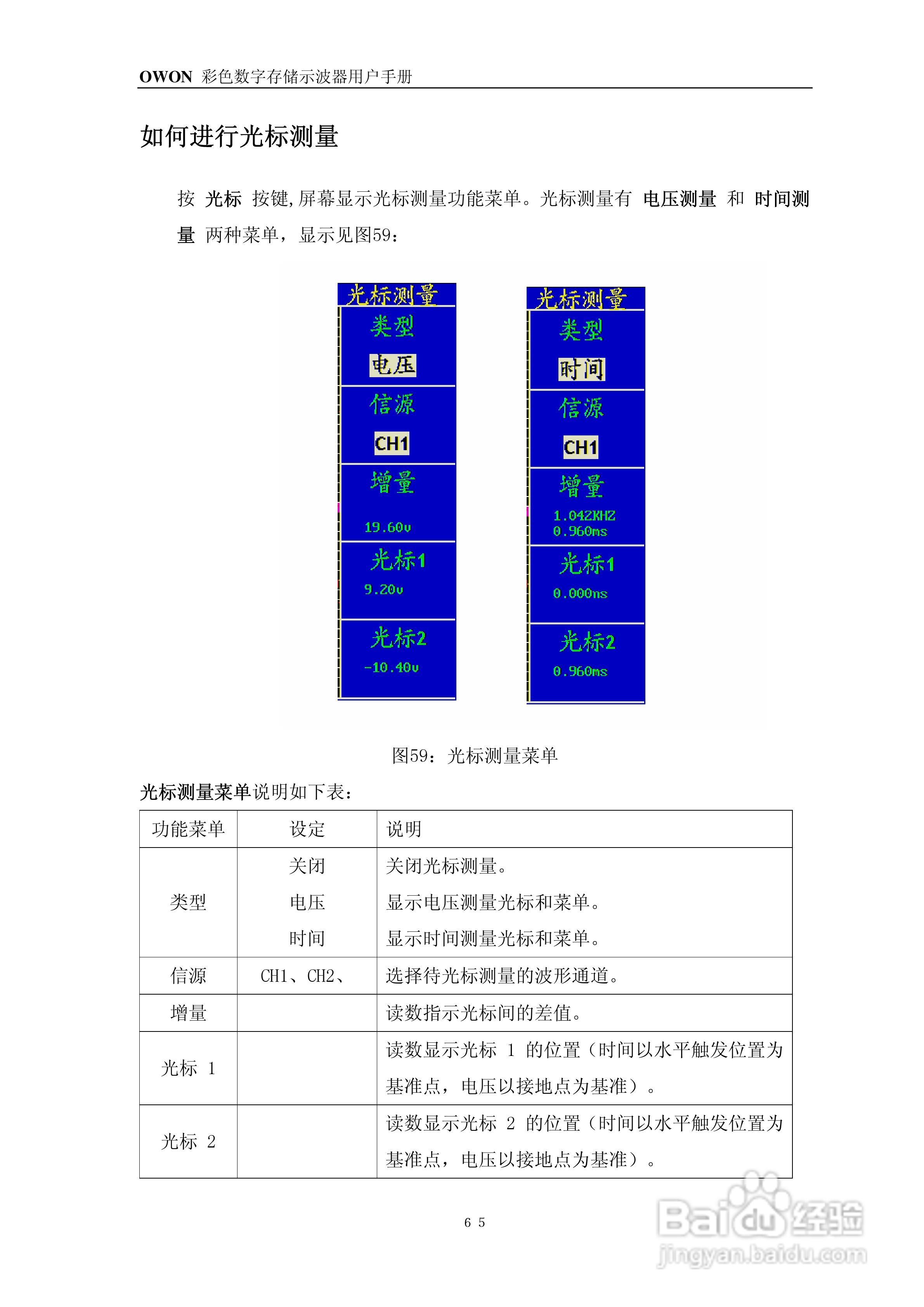 OWON PDS系列便携式彩色数字存储示波器用户手册:[7]