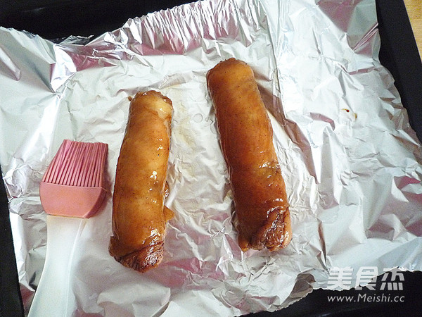 叉烧鸡腿卷的做法