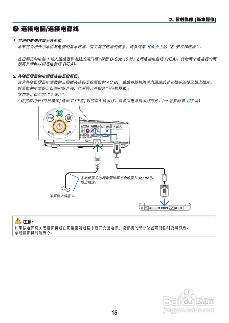 NEC NP-M260W+投影机使用说明书:[3]