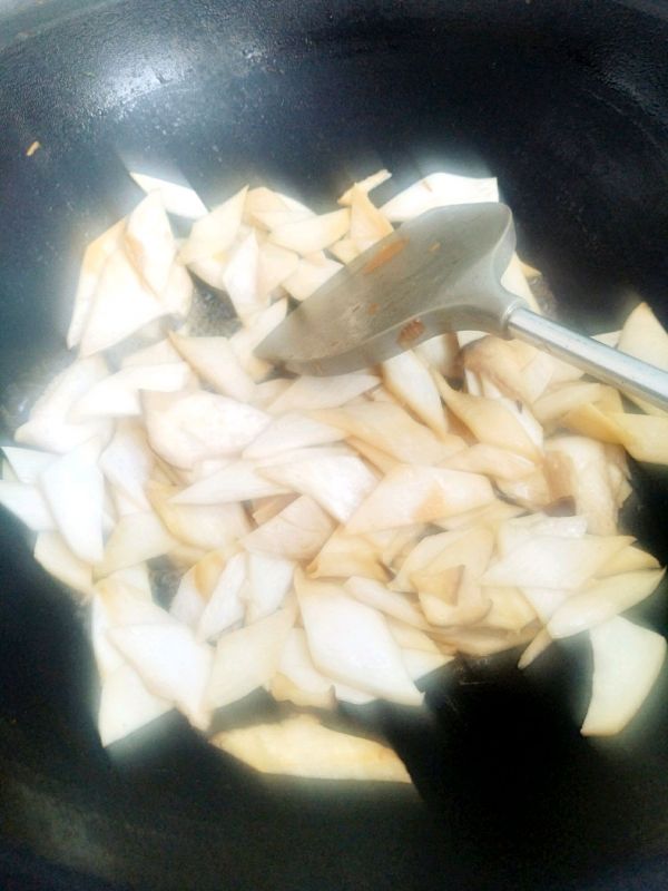 鸡汁杏鲍菇炒肉片