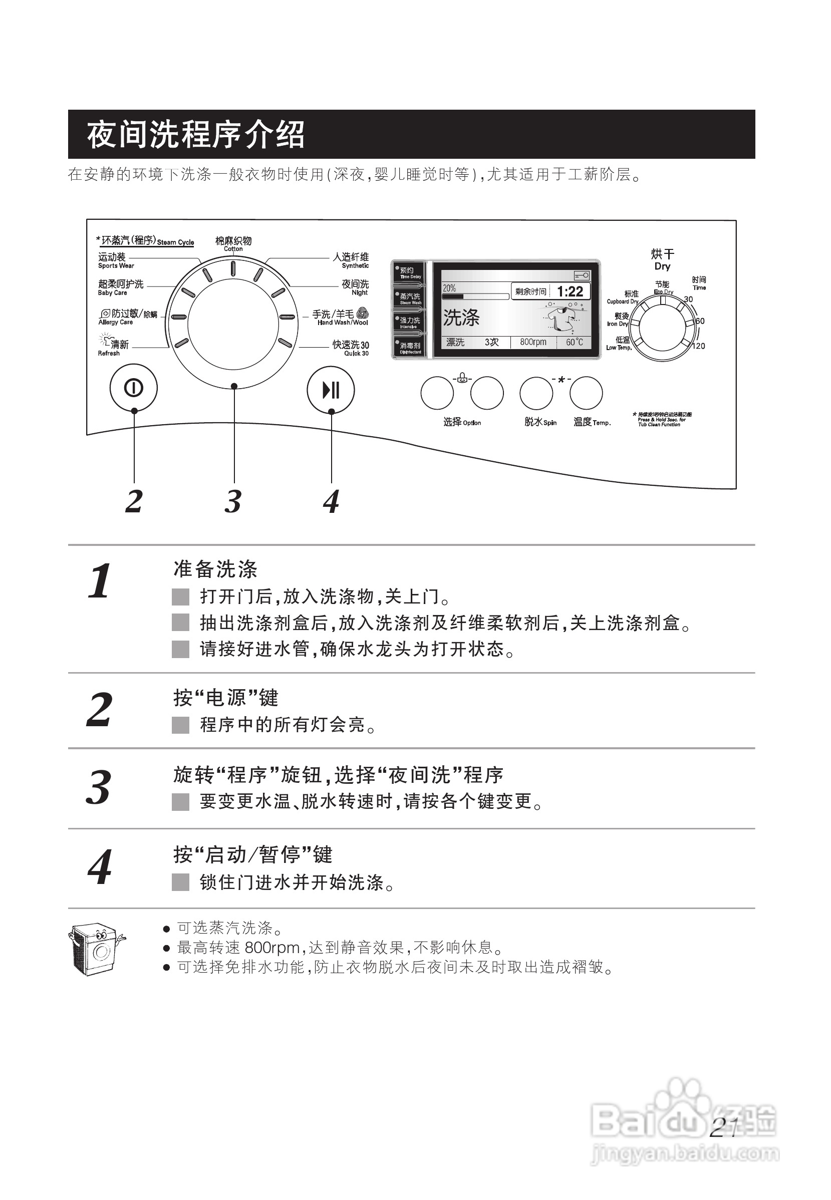 LG WD-A12250DS洗衣机使用说明书:[3]