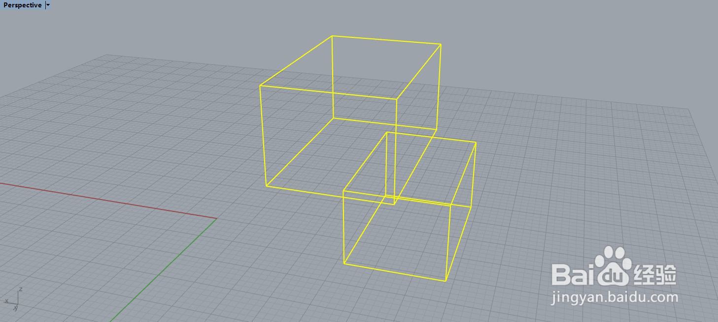 Rhino中怎样保留两个体块的相交部分
