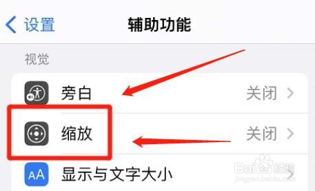 iphone如何设置切换缩放区域