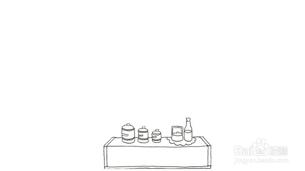 锅碗瓢盆厨房简笔画