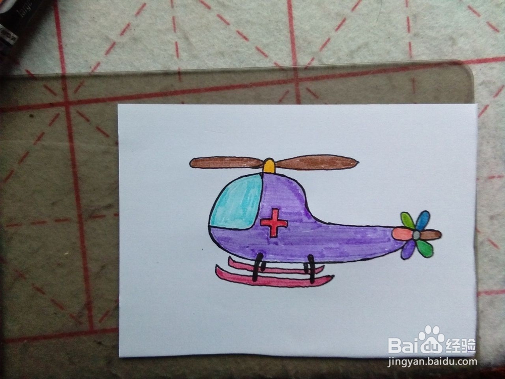 <b>直升飞机画法教程（4）怎么画，如何画直升飞机</b>
