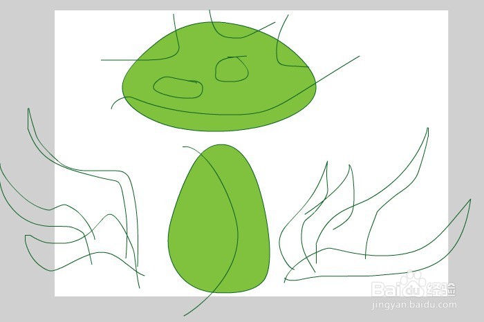 flash绘制卡通蘑菇的方法