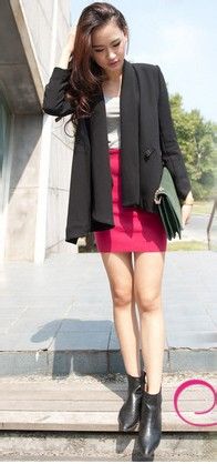 分享早春彩搭小西装让你尽显OL时尚干练气质