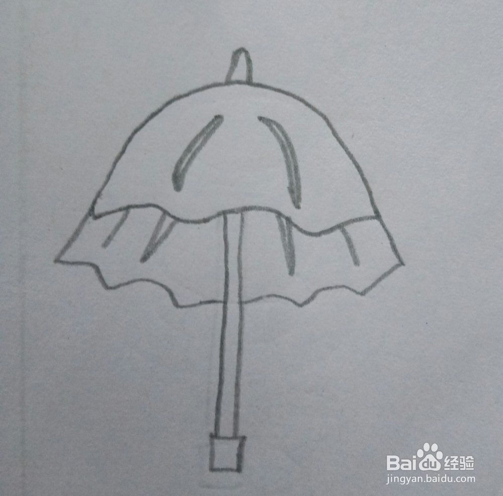 儿童简笔画伞画法二