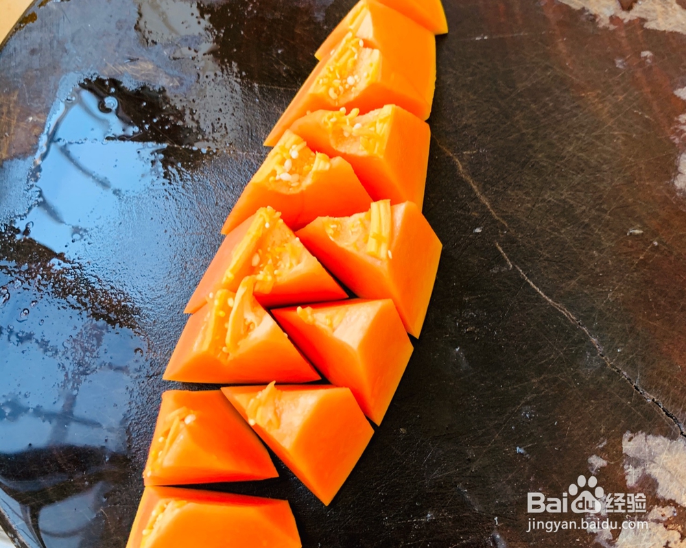 大厨教程之-木瓜牛奶糖水润肺降燥!