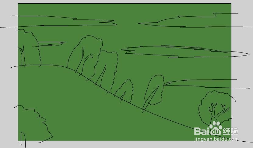 Flash绘制小山坡的场景