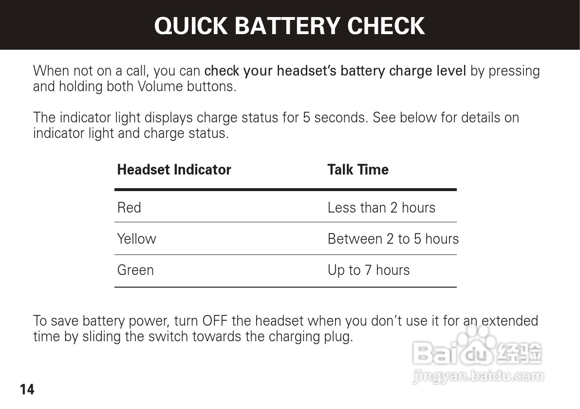摩托罗拉H620蓝牙耳机使用说明书:[2]