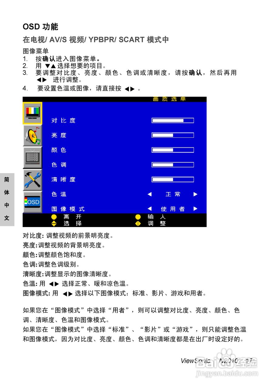 优派N2010液晶彩电使用说明书:[2]