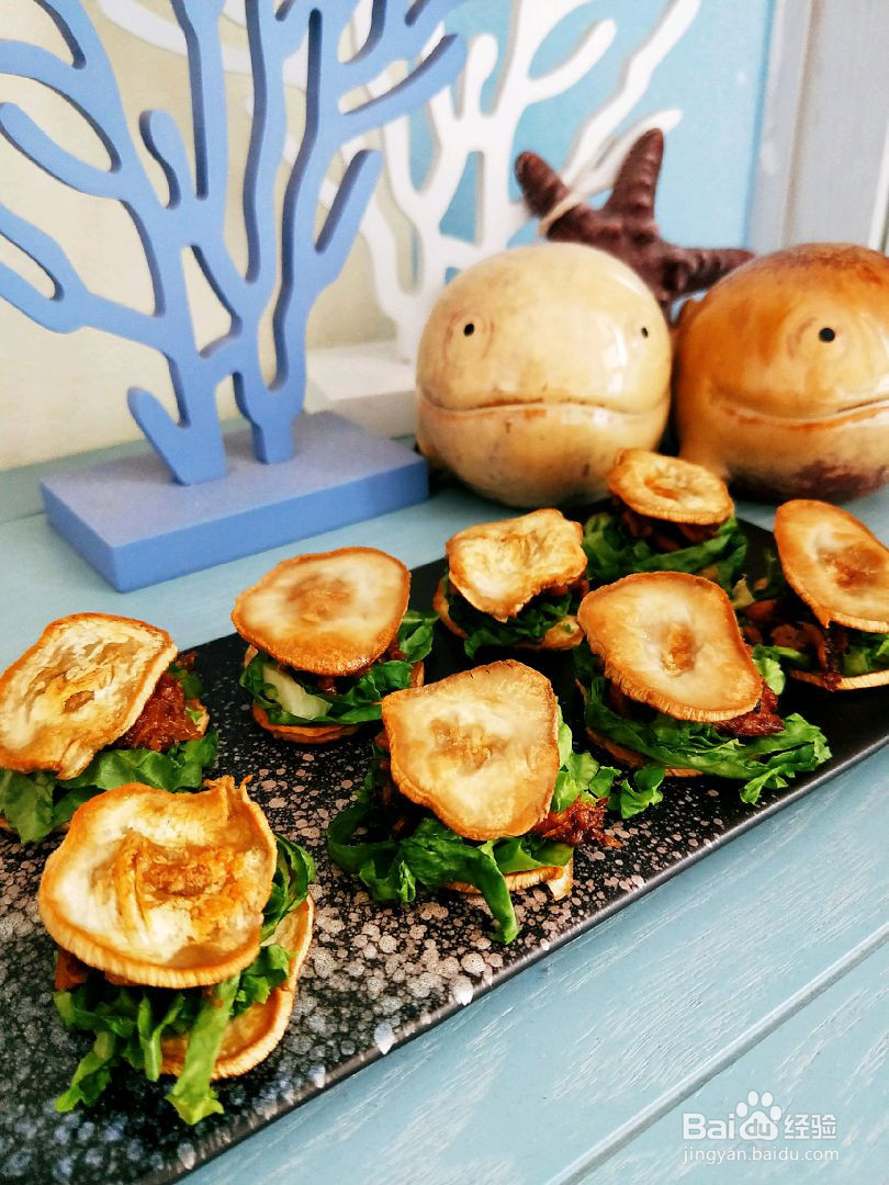 杏鲍菇小汉堡的做法