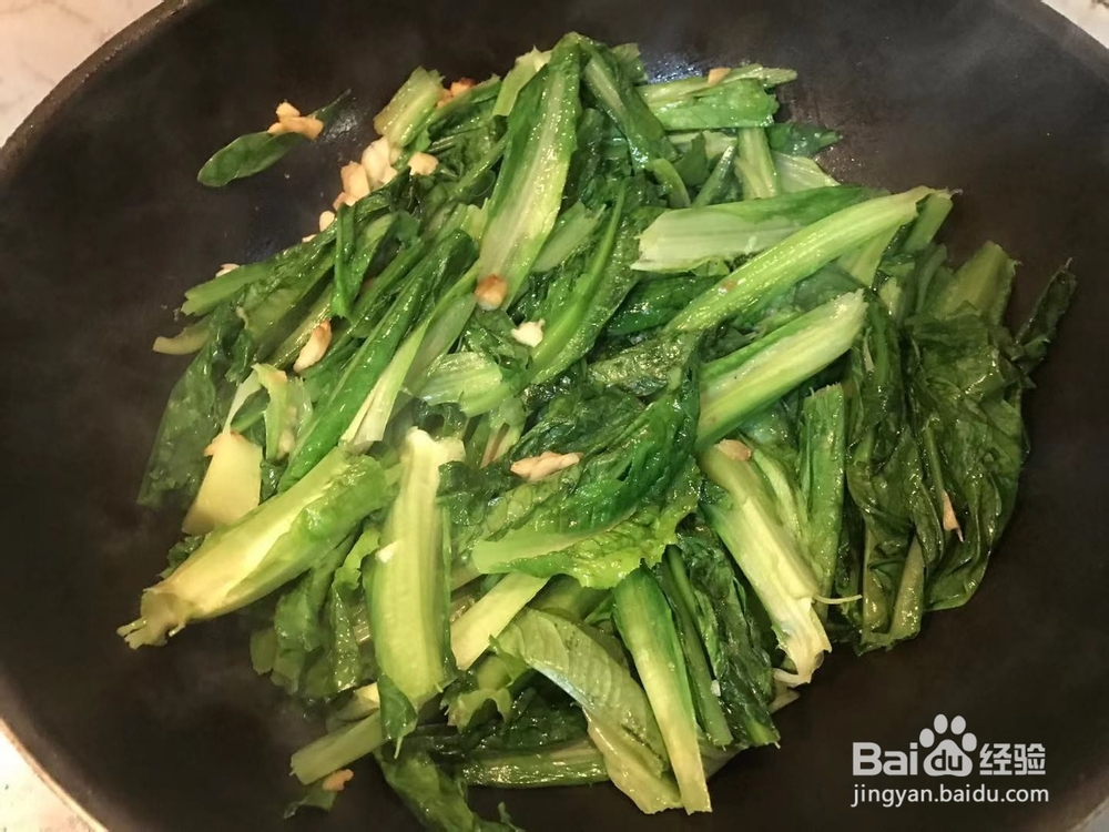 豆豉鲮鱼麦菜的做法