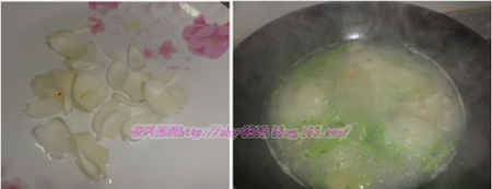 冬天给我们的胃取暖吧--萝卜虾干百合汤面