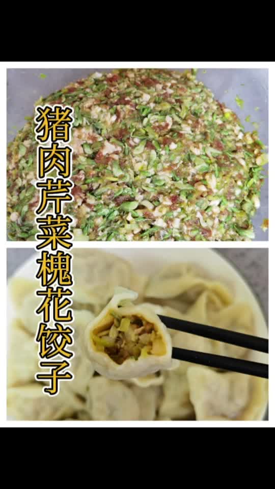 猪肉芹菜槐花饺子