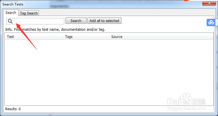 robotframework怎么搜索测试用例