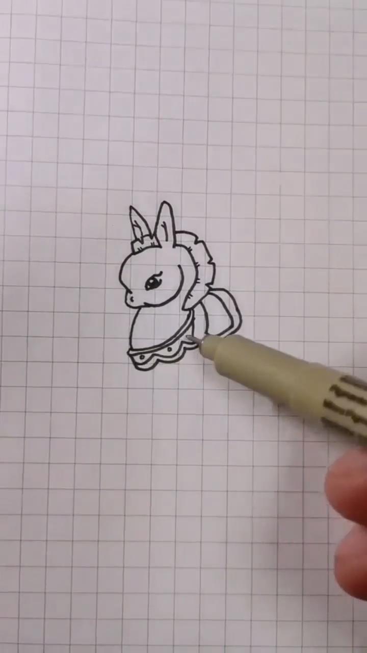 幼儿手工小马驹怎么画