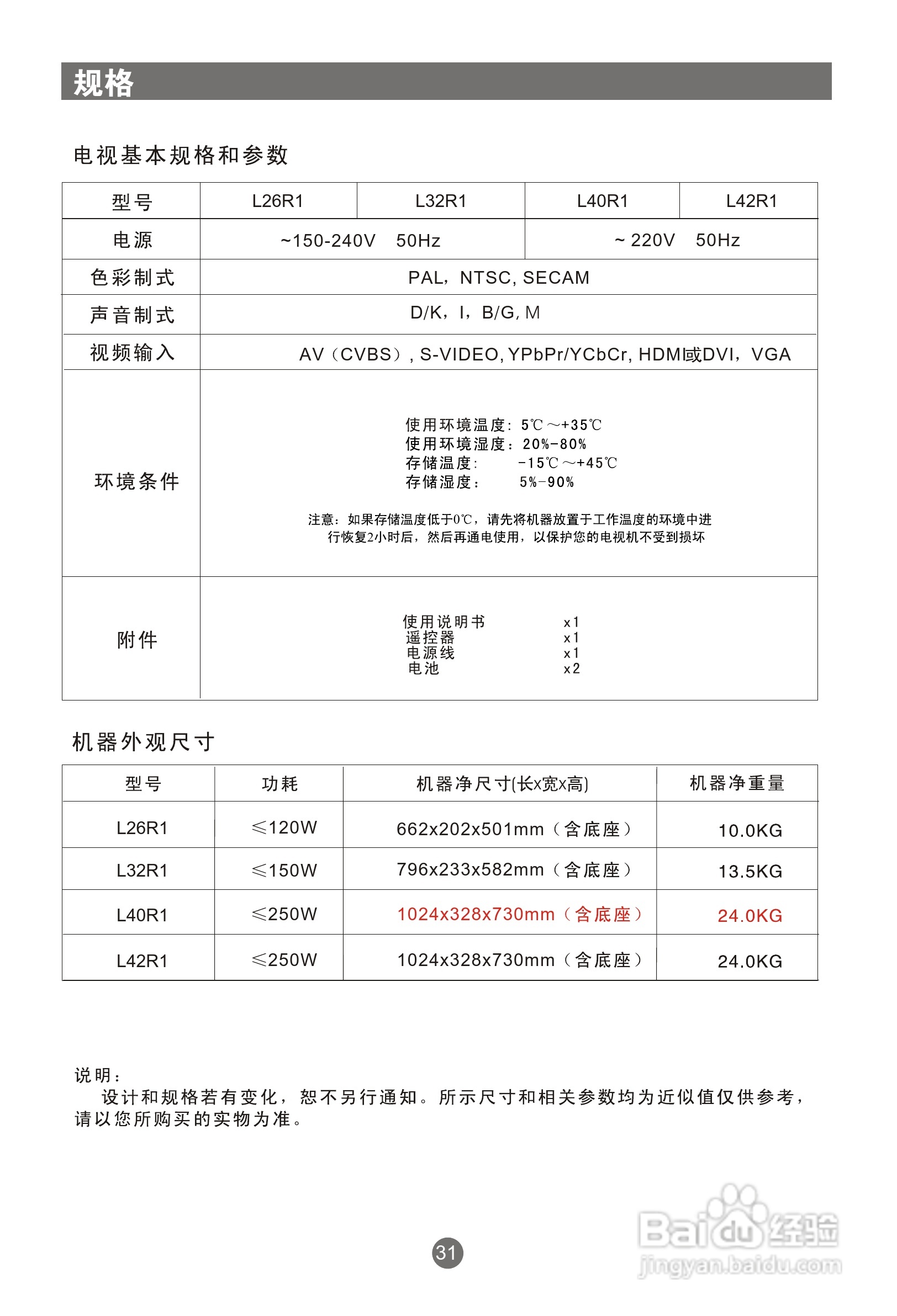海尔L42R1液晶彩电使用说明书:[4]