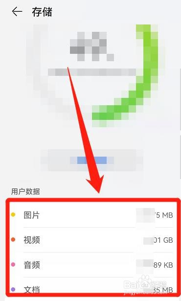 手机中,怎么查看各类型文件占用容量
