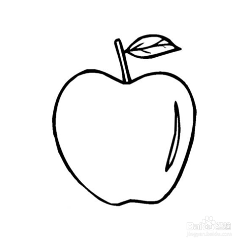 简笔画-如何画苹果的简笔画