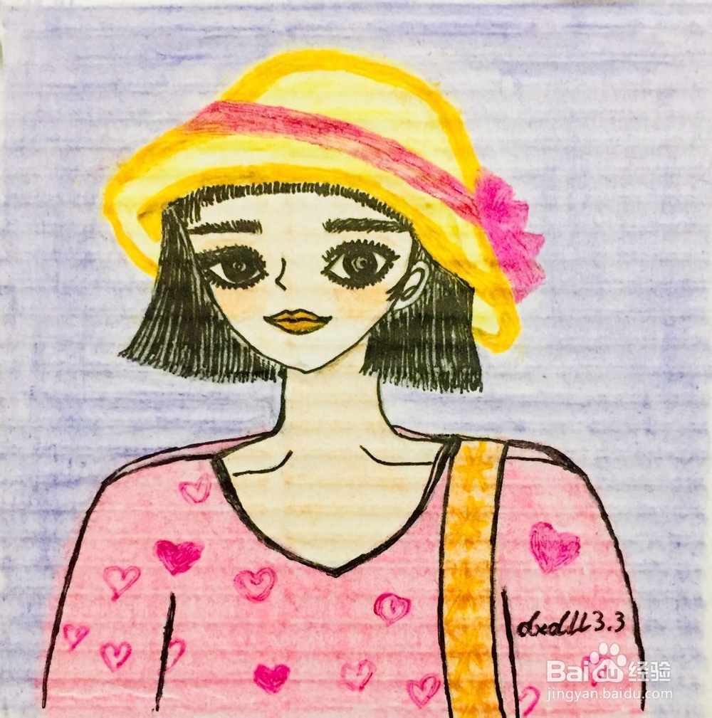 插画教程之踏春的女孩