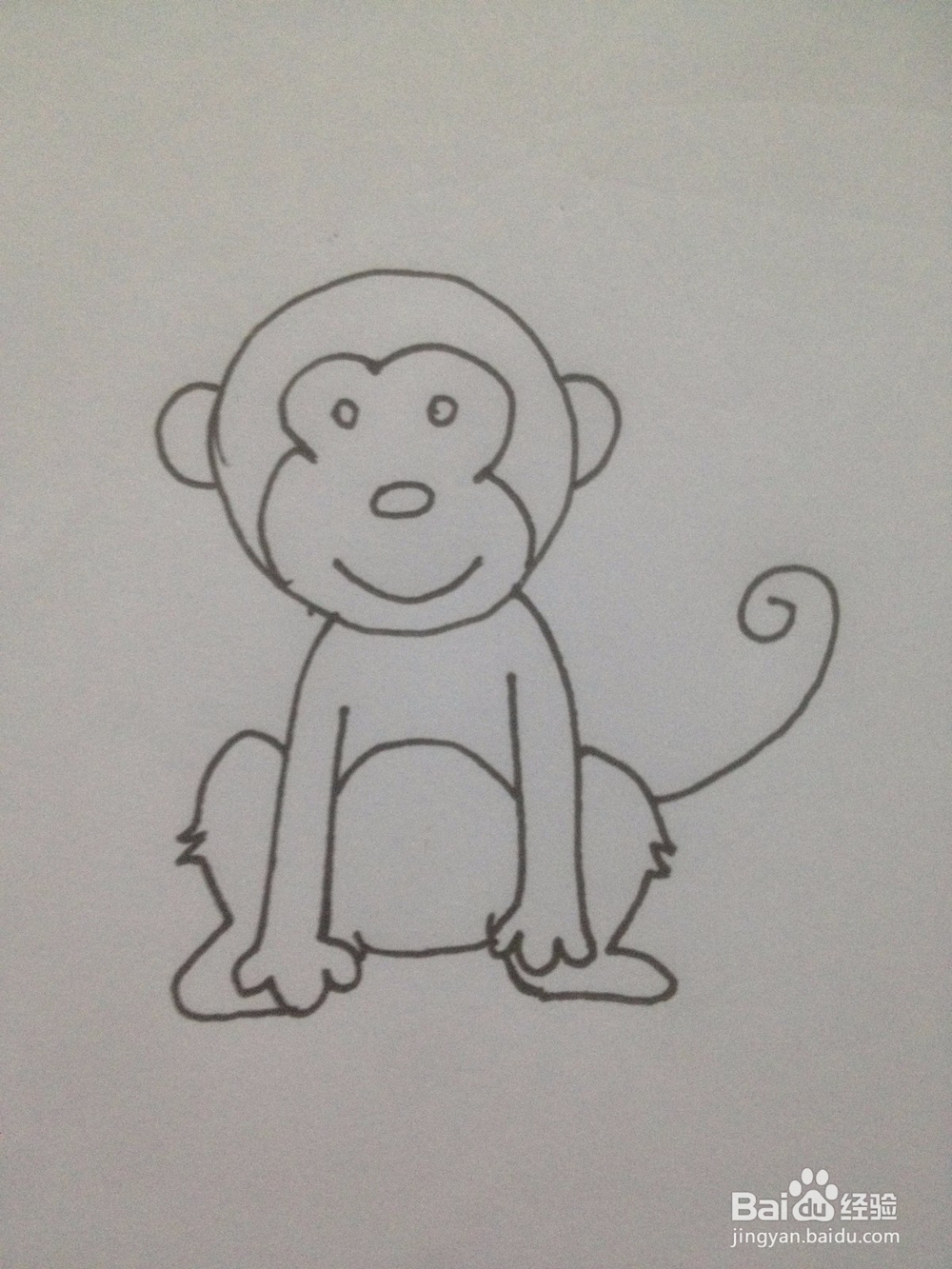 如何画一只简单的猴子