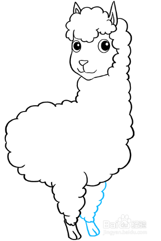 怎么画可爱的羊驼?