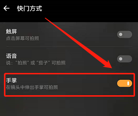 vivo手机相机在镜头中伸出手掌可拍照