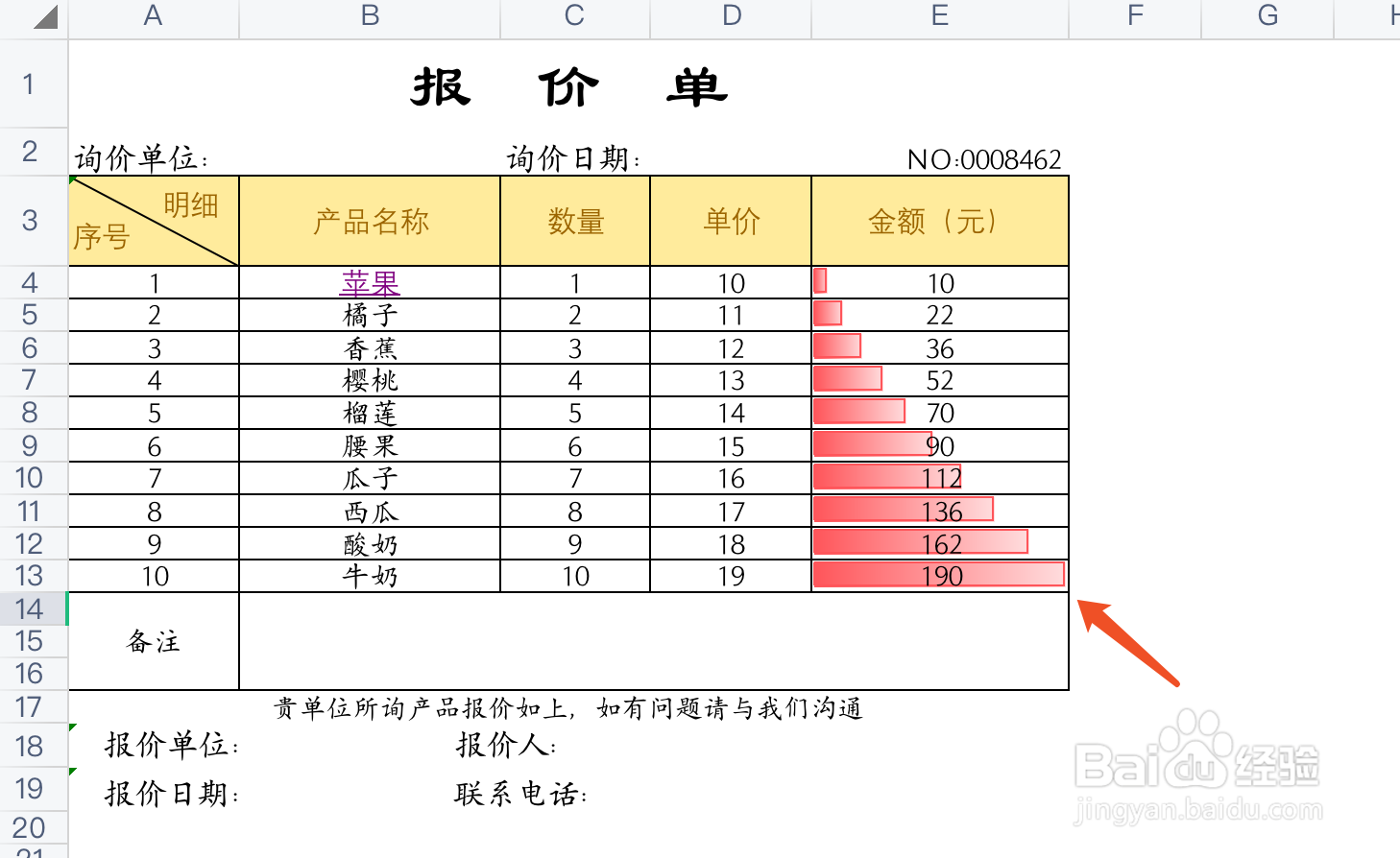 如何为WPS表格单元格添加数据条格式