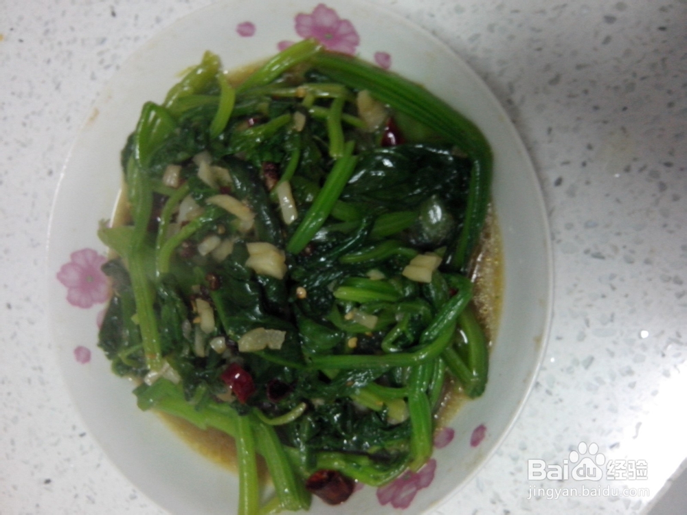 菠菜没有涩味的炒法