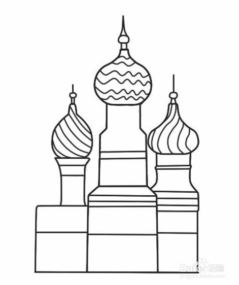 俄罗斯建筑简笔画简单图片