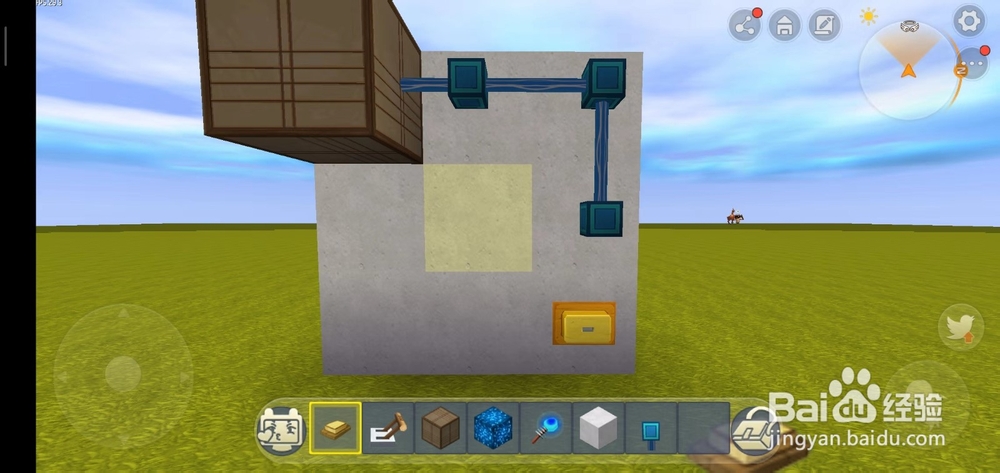 迷你世界怎么制作开关电灯？