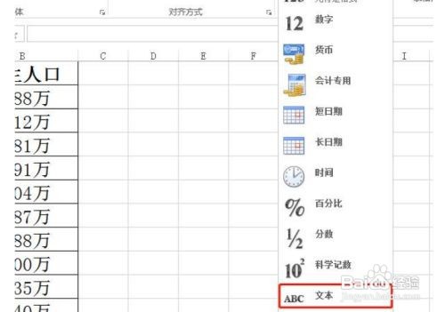 excel文本格式怎么设置