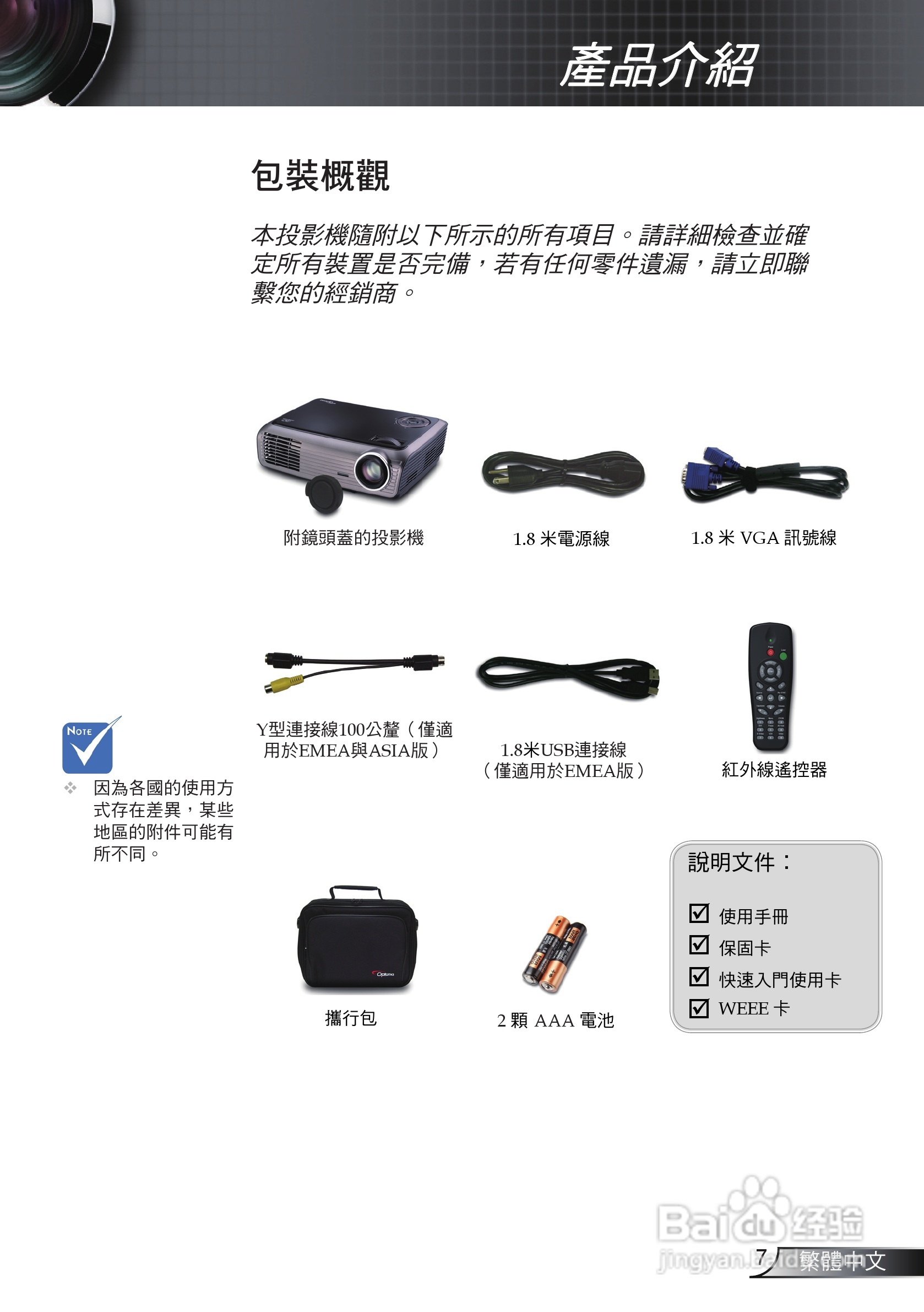 奥图码 EW628投影机说明书:[1]