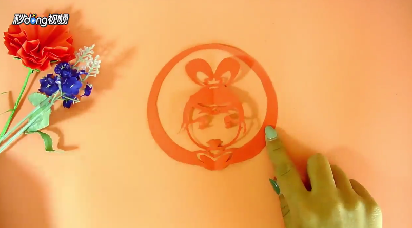 对折法嫦娥头像怎么做