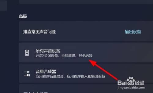 Windows11如何查看所有的声音设备