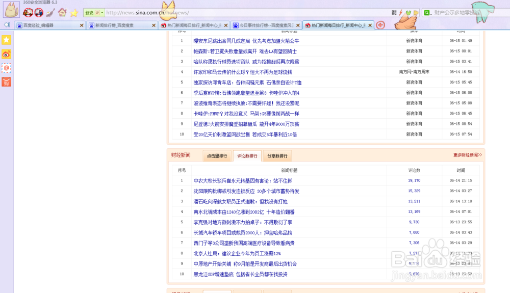 怎样查询新闻点击排行榜