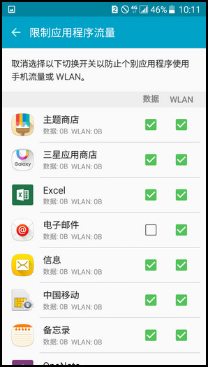 Samsung Galaxy On7(5.1.1)如何限制应用程序流量?(G6000)