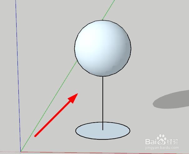 sketchup怎么画一个半径50米为球体