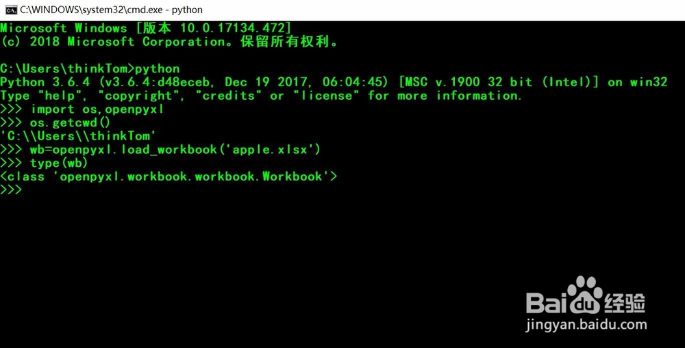 如何使用python的openpyxl模块读取Excel文档