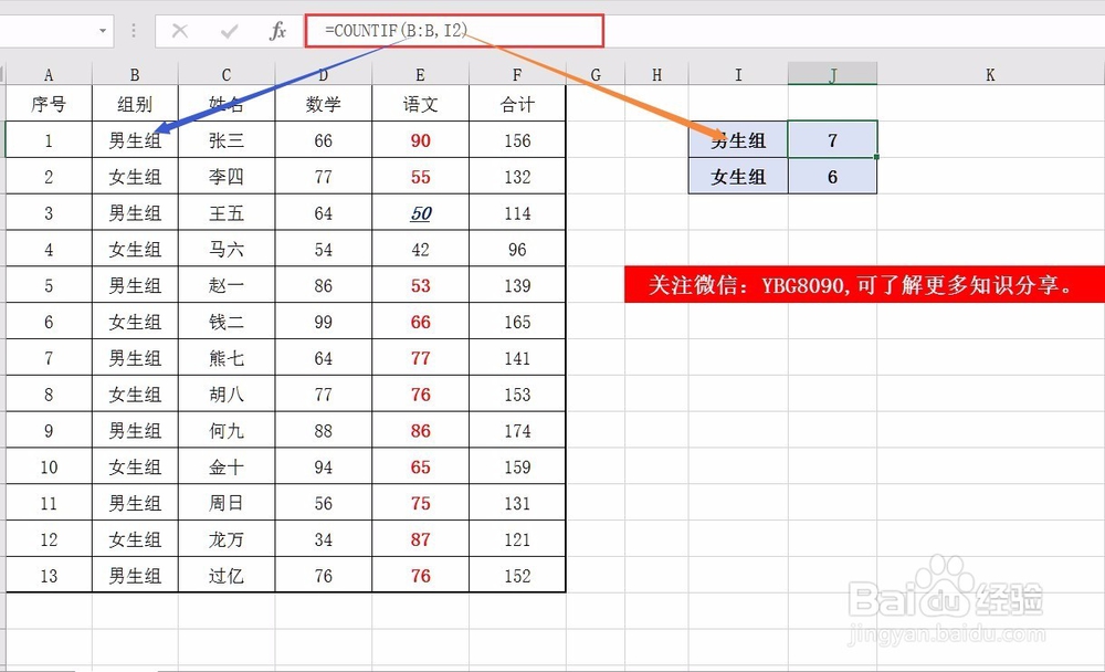 在excel中countif函数公式常用的几种用法：