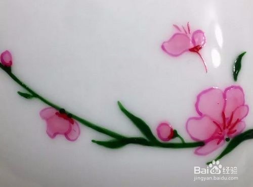 漂亮的手工绘制蝶恋花