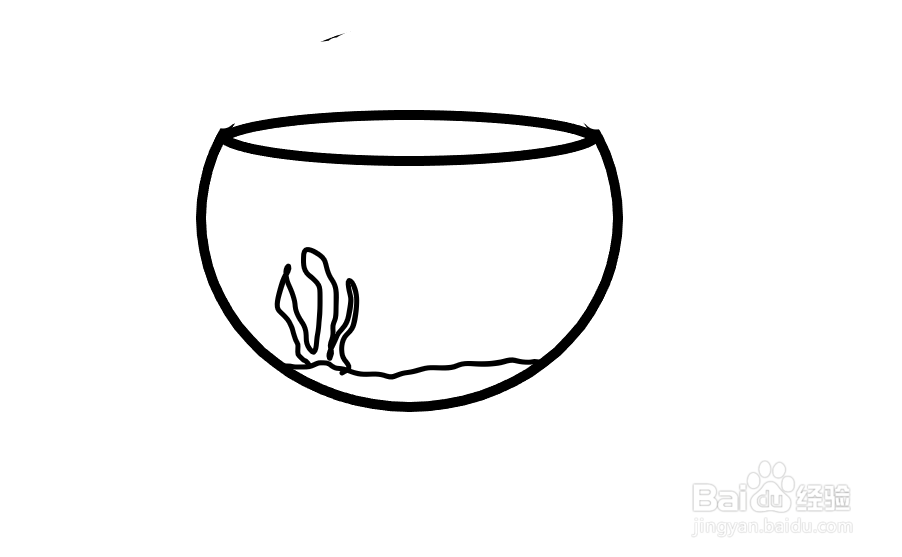 怎么画一个小鱼缸