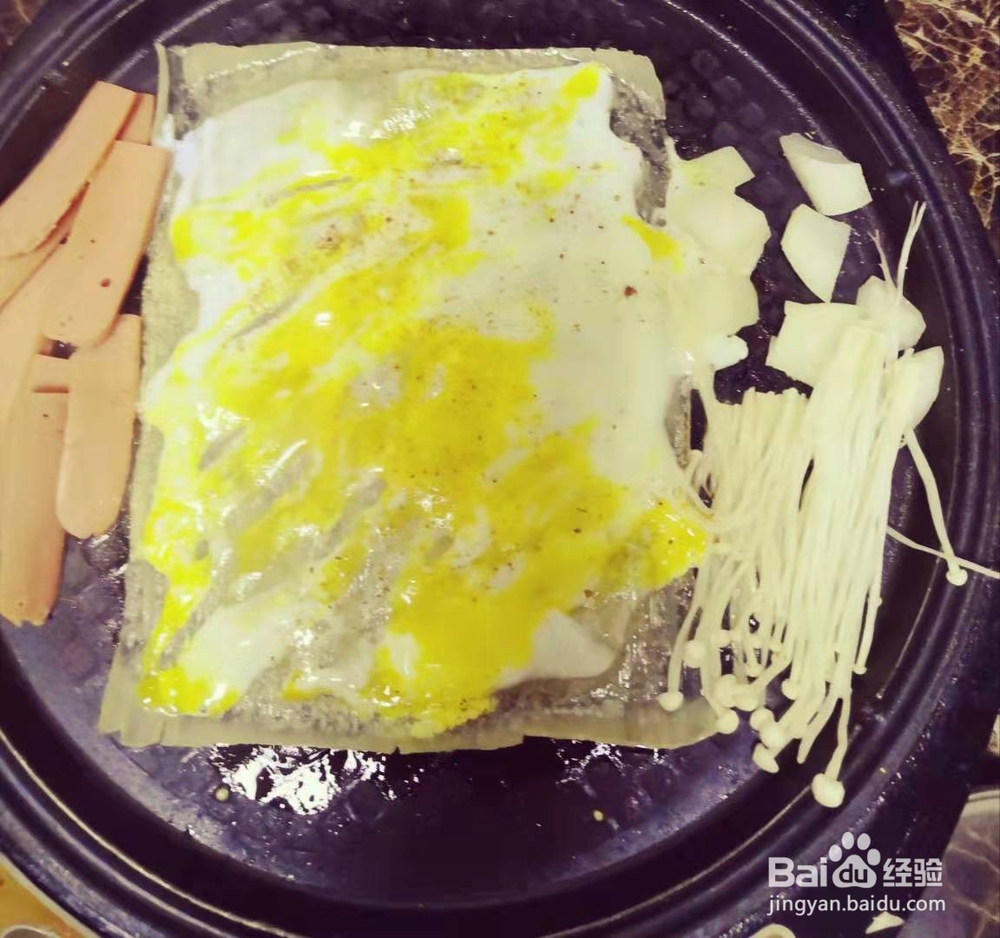 用饼铛自制烤冷面