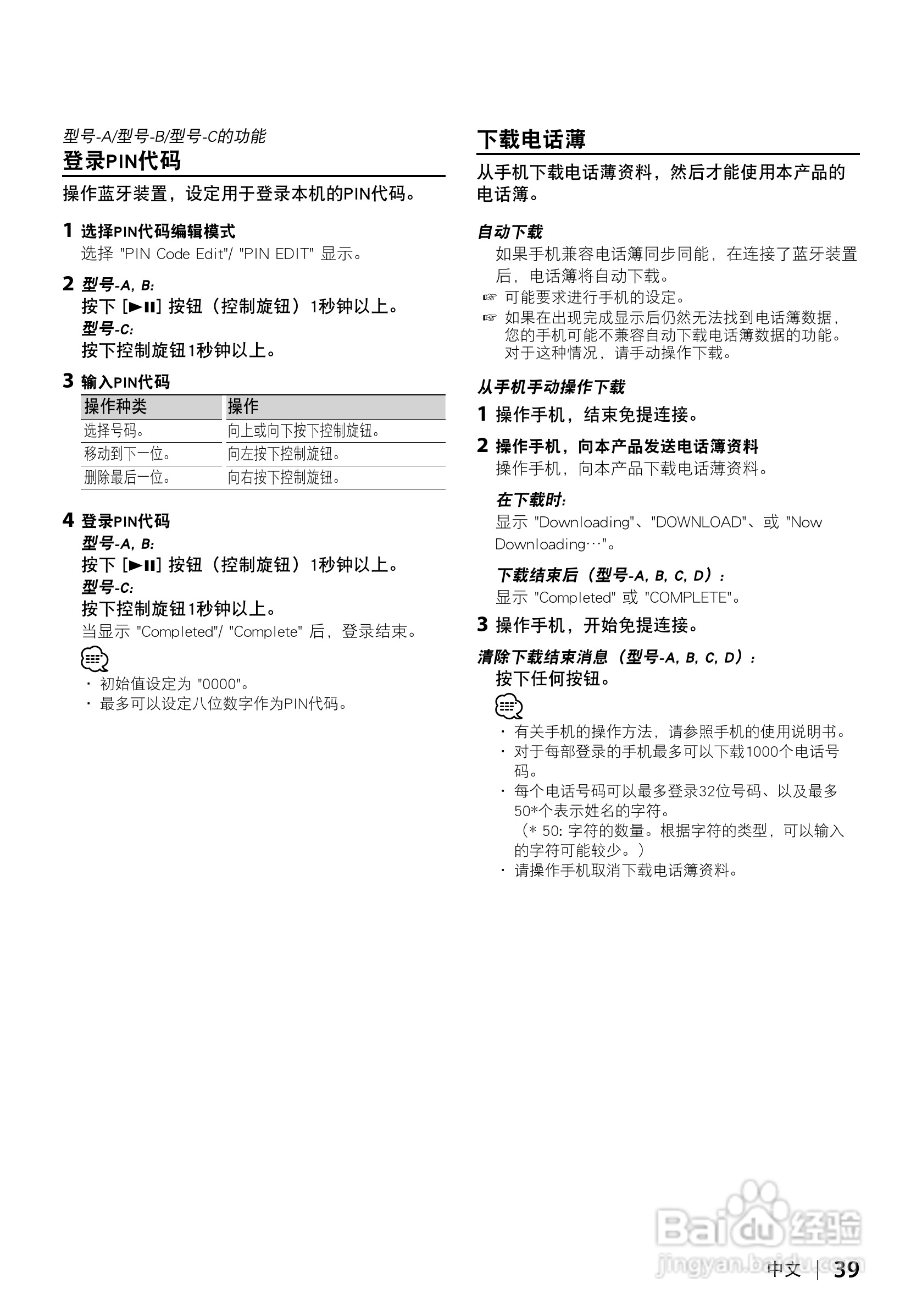 KENWOOD KCA-BT200蓝芽免提接收器使用说明书:[4]