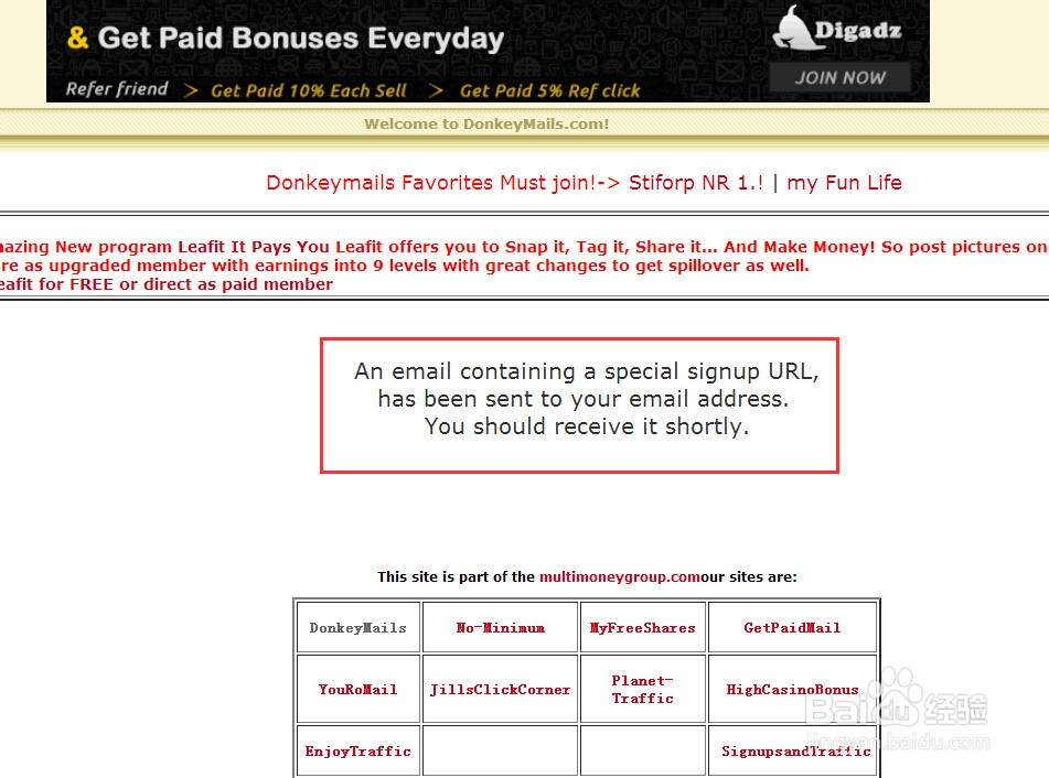 donkeymails(驴站)网络点击赚钱教程