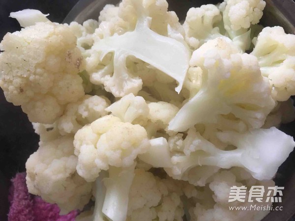 肉片炒花菜的做法