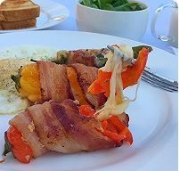 培根卷甜椒拉丝芝士