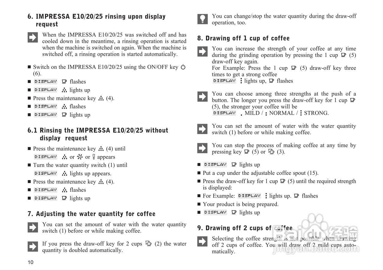 JURA IMPRESSA E25咖啡机使用手册:[1]